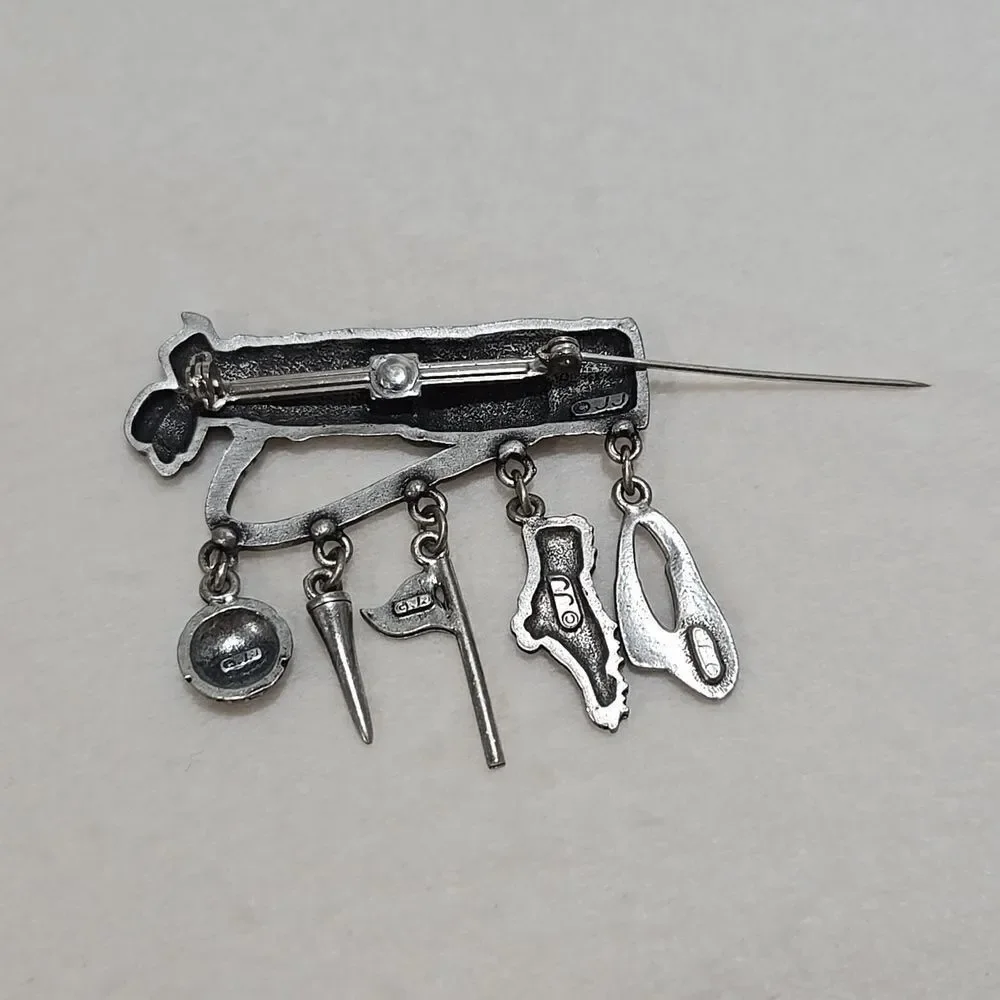 Vintage Golf Bag Brooch